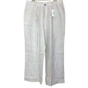 REFORMATION Vesta Linen Pant 18 NEW Quiet Luxury Old Money Minimalist Neutral